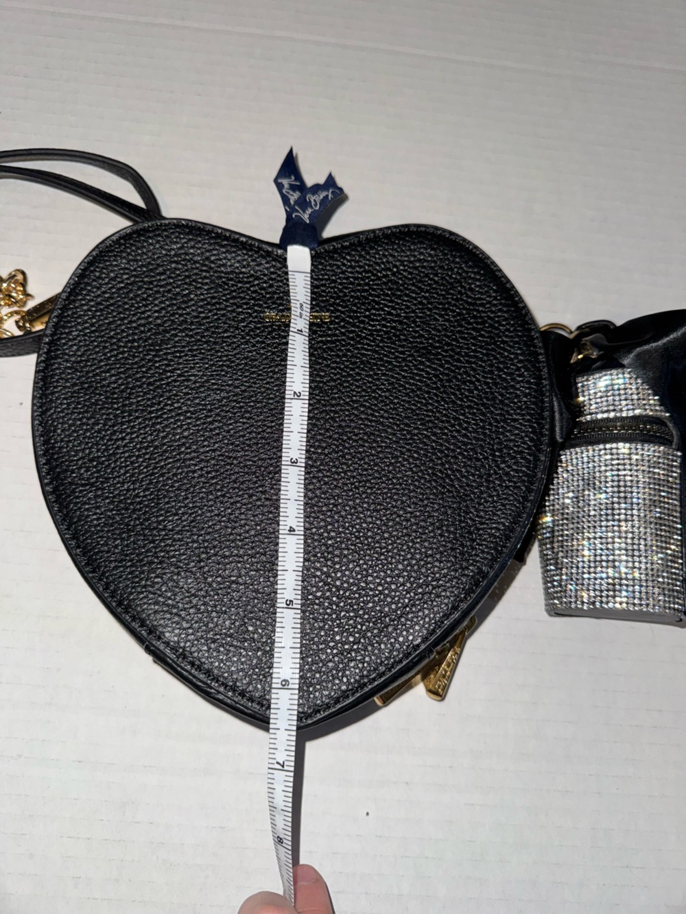 Black Heart-Shaped Crossbody Bag - Designer Style